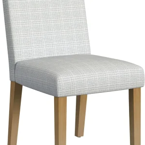 Home Decor |Classic Upholstered Parsons Dining Chairs |Decorative Home Furniture, Cream Mini Grid Pattern (Single Pa)