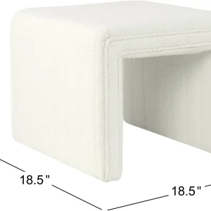Modern Channel Tufted Ottoman Home Décor|Ottoman for Living Room & Bedroom furniture ottoman